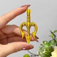48kplate necklace pendant jewelry entity Trident birthday gift for boys and girl picture