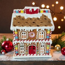 Rare Partylite Iced Gingerbread Christmas Decoration Jar Candle Holder P2506. picture