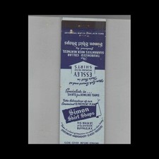Matchbook Cover Simon Shirt Shops Buffalo, NY picture