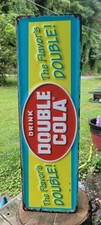 Double Cola Soda Vintage Retro Advertising Embossed Metal Sign picture