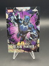 Black Panther 60 Years Wave Refractor 2026 Topps Chrome Marvel Comics BP-02 picture