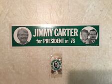 XXX RARE SEALED PEANUT  PACKAGE 1976 CAMPAIGN  JIMMY CARTER & BUMPERSTICKER LOT picture