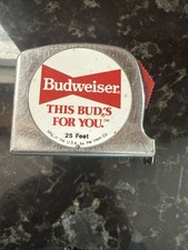 Vintage Budweiser 25’ Tape Measure Works Great picture