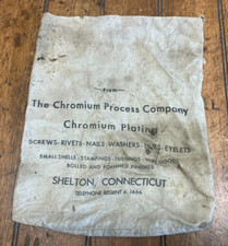 Vintage Canvas Bag The Chromium Process Company Shelton Connecticut Hardware Ad picture