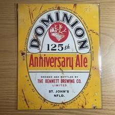 Dominion 125th Anniversary Ale Newfoundland Bennett Brewing Beer PRINT 8.5X11 56 picture