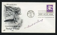 Frank W. Troup d2014 signed autograph auto First Day Cover WWII ACE USN picture