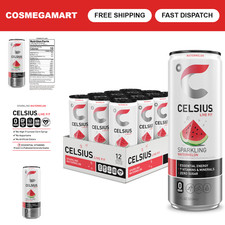 Sugar Free Energy Drink, Sparkling Watermelon Flavor, 12 Fl Oz, Pack of 12 picture