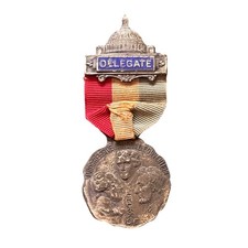 1916 National Progressive Convention Theodore Roosevelt Delegate Badge Medal picture
