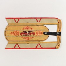 Rare 1907 Flexible Flyer Snow Sled Advertising Victorian Trade Card picture