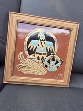 Cleo Teissedre Earthtones Hand‑Painted Ceramic Tiles Southwestern Art Tucson AZ picture
