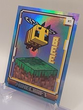 2024 MINECRAFT PANINI BEE No. 5 Blue Diamond Foil Trading Card 02/10 picture