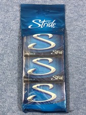 Vtg 3X Multi-Pack New STRIDE WINTERBLUE Sugarfree Gum - 42 Pieces - NOS picture