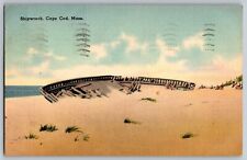 Cape Cod, Massachusetts MA - Ship Wreck - Ghost Ship - Vintage Postcard picture