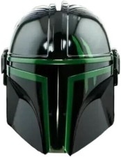 Mandalorian Helmet Metal Steel Green-black With Liner and Chin Strap Home Decor picture
