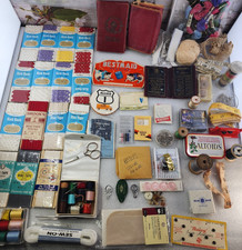 Rare 100 yr old Shaker Sewing Case, Vintage Sewing Notions Needles And Ephemera picture