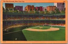 1940s New York City POLO GROUNDS Postcard Giants Baseball Stadium / Acacia Linen picture