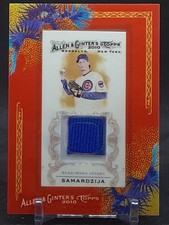 JEFF SAMARDZIJA 2010 TOPPS ALLEN & GINTER GAME WORN JERSEY CUBS HY6 picture