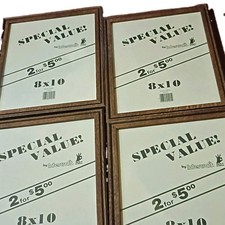 Vtg Intercraft wood and glass Photo Frames 8 x 10 lot of 4 brand new picture