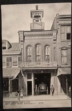 Vintage 1900s Young America Hose & Hook & Ladder House Burlington, NJ Postcard picture