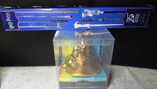 Harry Potter Beast Kingdom 25 Years of Magic Wand Pen & Gold Sorting Hat Bundle picture