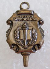 Vintage School Perfect Attendance Award Pin picture