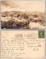 RPPC River Trees Mountains Clouds Reflection Rural Scene Photo Postcard picture