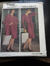 Vogue Patterns Nina Ricci V1527 Misses Coat & Dress Size 12 picture