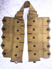 ORIGINAL WWI US ARMY M1910 MILLS CARTRIDGE BELT – 10 POCKET AMMO POUCH – 1915 picture