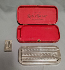 🔎ANTIQUE BEST SHEFFIELD ENGLAND STEEL ROLLS RAZOR w/ Case👀 Vintage picture