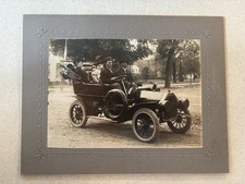 Cabinet Card Photo of Cigar Smokers in Open Buick Car, c.1909 picture