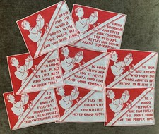 Vintage Cocktail Napkins MCM Bartender Drinking Toasts Art Deco Design Set of 8 picture