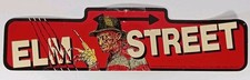 Vintage RARE Nightmare On Elm Street Freddy Krueger Novelty St. Sign Plaque 1989 picture