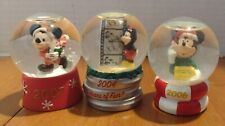 Three Miniature JC Penney Mickey Snow Globes, 2004, 2006, 2007 picture