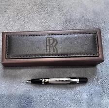 RARE “Rolls Royce” novelty Logo Pen Black ink & original Leather Box From Japan picture
