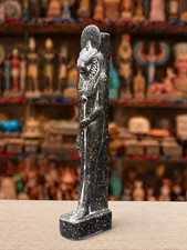 Pharaonic Standing Sekhmet Statue Black Granite Egyptian Goddess of War picture