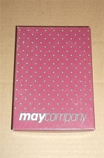 VINTAGE MAY CO. MAY'S DEPARTMENT STORE CLEVELAND OHIO GIFT BOX ~ MAROON & WHITE picture