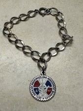 Intl Association of Machinists & Aerospace Workers Sterling Charm Bracelet picture