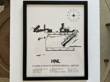Honolulu Airport Map Art picture