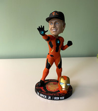 Marvel Cal Ripken Jr. Iron Man Bobblehead Figure Baseball Orange/Gold NO BOX picture
