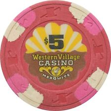 Western Village Casino Mesquite Nevada $5 Chip 1976 picture