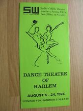 1974 DANCE THEATRE OF HARLEM Arthur Mitchell Booking Form Sadler’s Wells Theatre picture