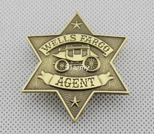 VINTAGE WELLS FARGO AGENT BADGE-REPRO picture