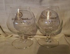 Courvoisier Le Cognac De Napoleon Snifter Glass w/ Gold Lettering (SET OF 2) picture