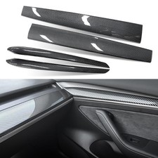 AGETIN Dashboard & Door Trim Cover Wrap for Tesla Model Y 2019-2024, Model 3 ... picture