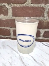 Vintage Grafco Plastic Medical Apothecary Jar Bandages Doctor Office picture