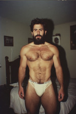 Shirtless Bearded Male Risque Beefcake Model Vintage Style 4x6 Photo picture