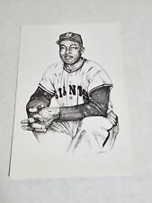 Monte Irvin Giants HOF Postcard Sketch Ted Williams Museum Baseball 1989 picture