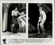 1989 Press photo showing Gregory Hines and Savion Glover tap dancing picture