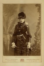 SARAH BERNHARDT Actress Legend Photo Cabinet Card Vintage RP picture