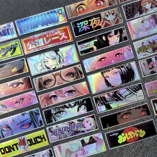 10 Pack Random Mix Holographic Laser Anime Decal Stickers Sexy Eyes JDM Racing picture